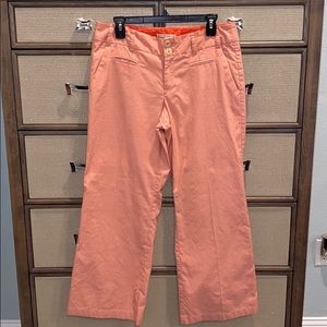 Nanette Lepore Coral Subtle Striped Pants; sz 8